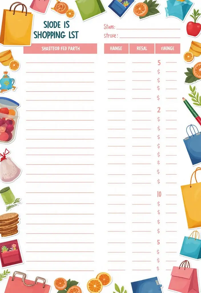 25 Budgeting Notebook Ideas to Organize Your Money - 10. Shopping List and Budget