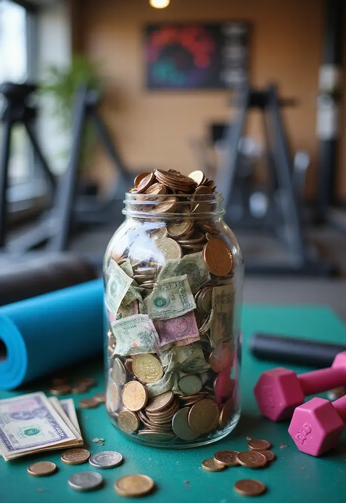 30+ Money Saving Jar Ideas to Grow Your Savings Fast - 26. The 'Fitness Equipment' Jar