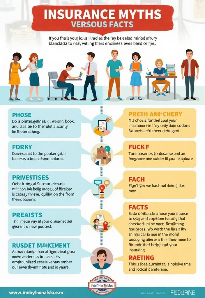25 Creative Insurance Social Media Post Ideas for Freelancers and Gig Workers - 1. Infographic: Insurance Myths vs. Facts
