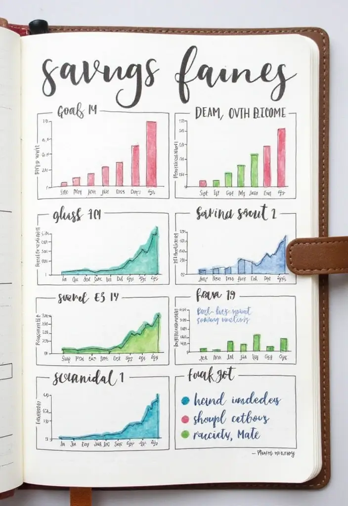 25 Saving Money Bullet Journal Ideas to Stay on Track - 16. Savings Portfolio