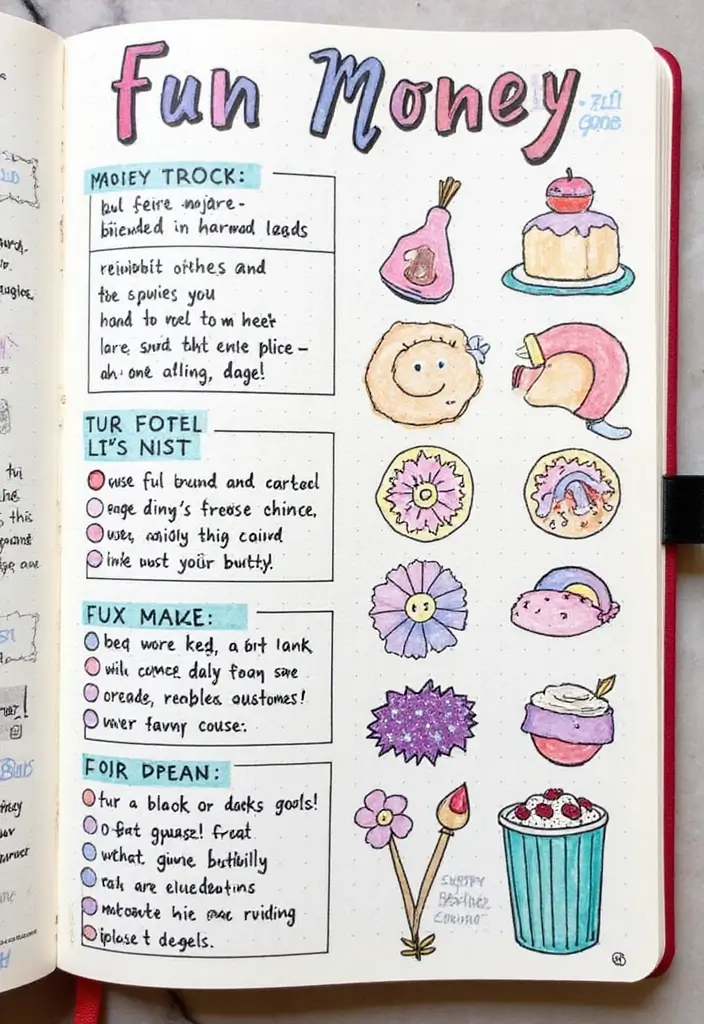 25 Saving Money Bullet Journal Ideas to Stay on Track - 20. Fun Money Tracker