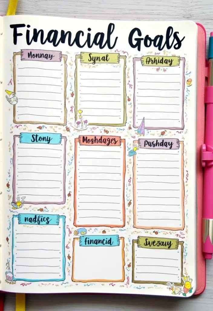 25 Saving Money Bullet Journal Ideas to Stay on Track - 24. Yearly Financial Goals