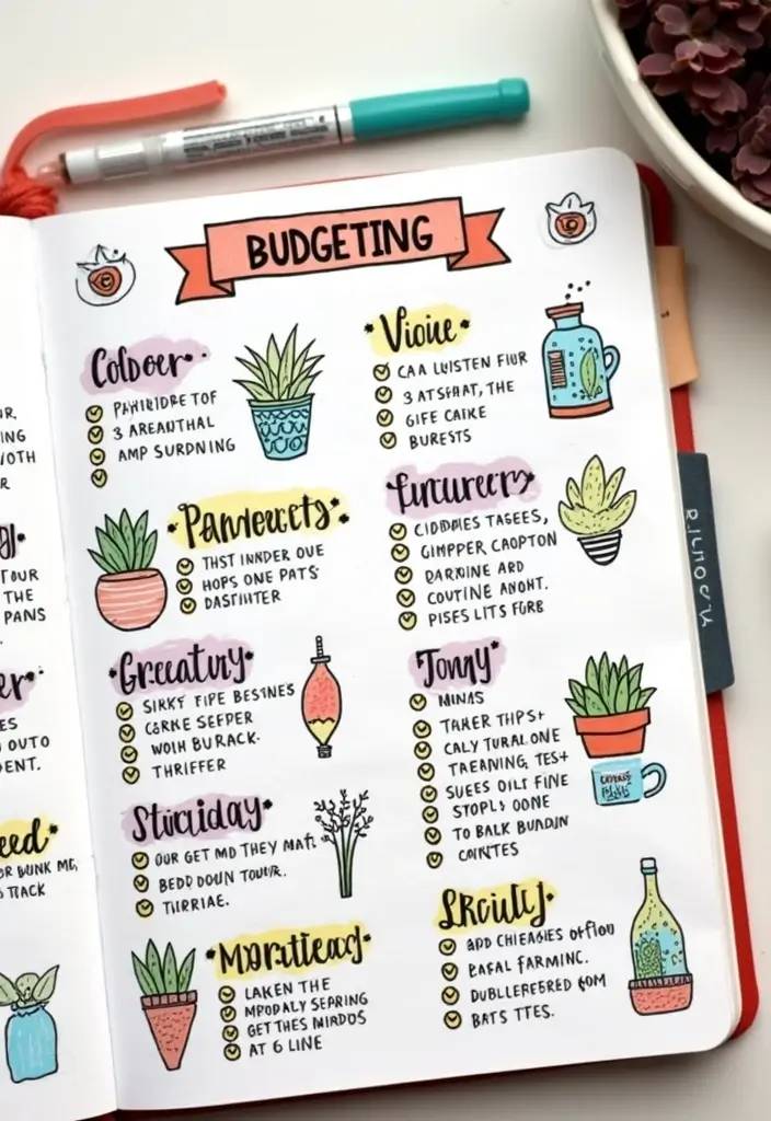 25 Saving Money Bullet Journal Ideas to Stay on Track - 25. Budgeting Tips & Tricks