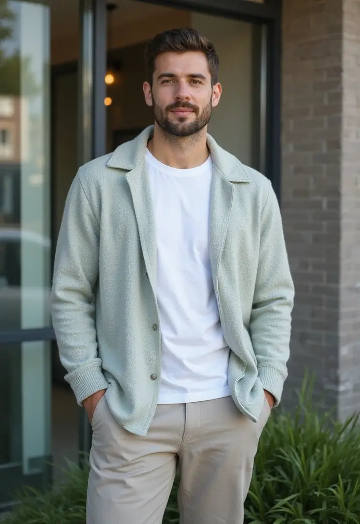 25 Trendy Finance Bro Outfit Ideas to Try - 16. Lightweight Cardigan