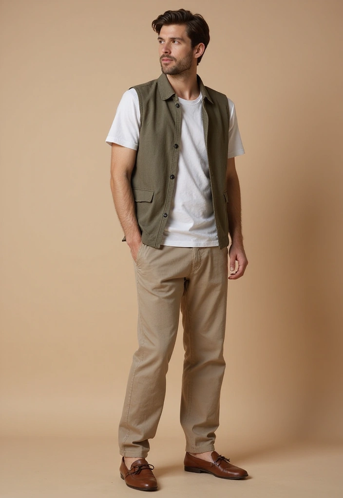 25 Trendy Finance Bro Outfit Ideas to Try - 18. Casual Vest for Added Style