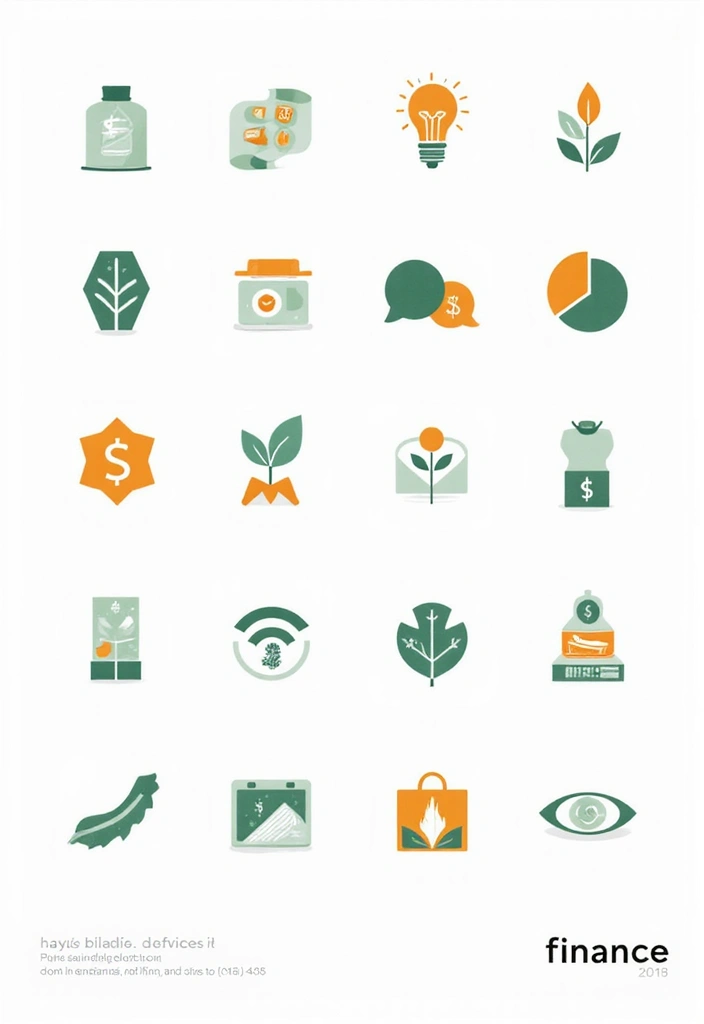 27 Creative Finance Logo Design Ideas for Inspiration - 14. Collection of Abstract Icons