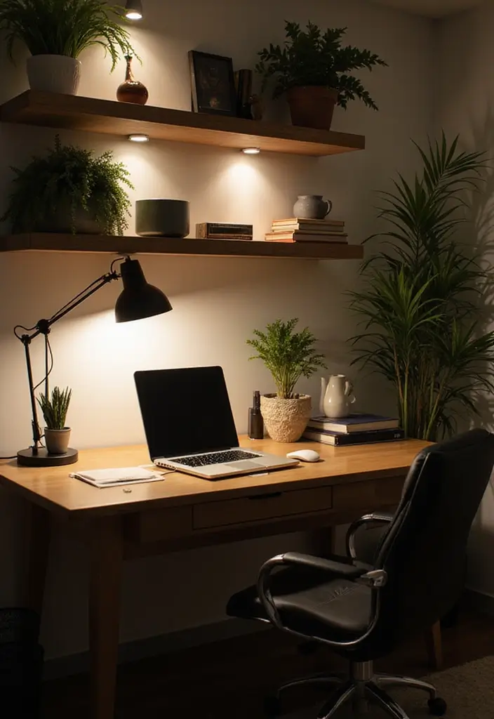 27 Small Business Office Ideas for Productivity - 21. Task Lighting Solutions