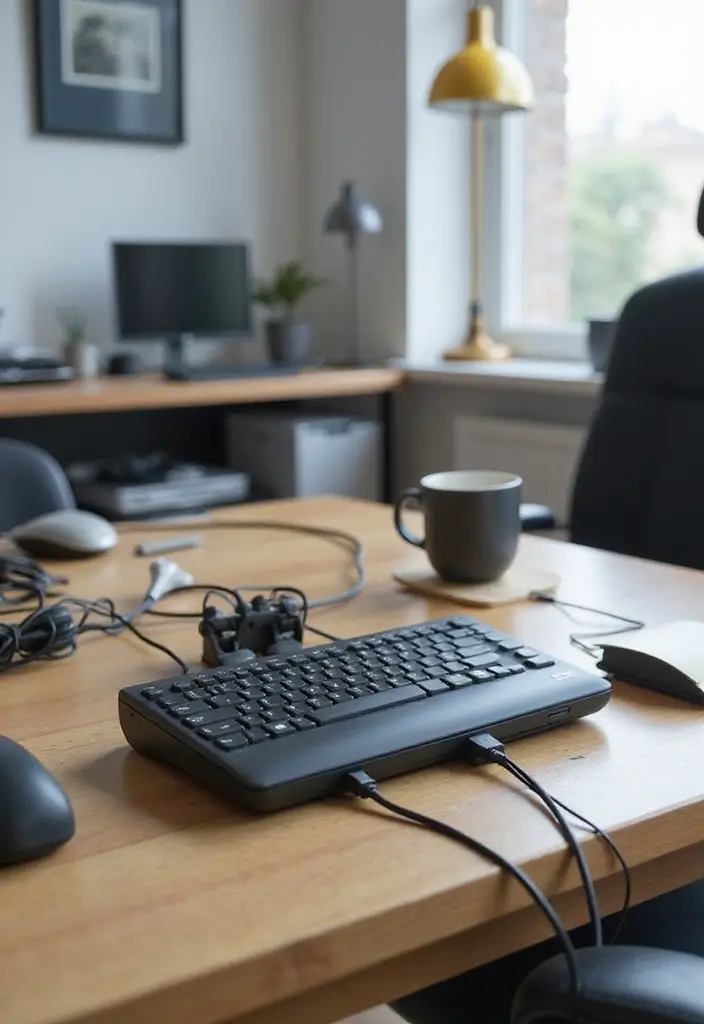 27 Small Business Office Ideas for Productivity - 8. Organize Cables and Wires