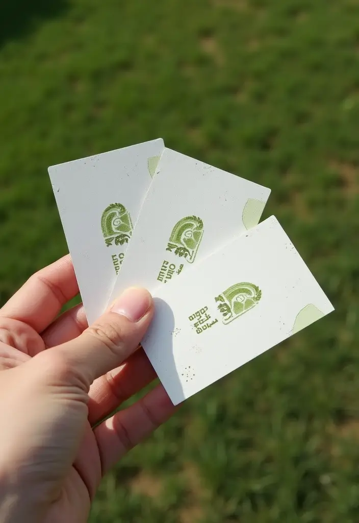 29 Creative Small Business Card Ideas for Branding - 11. Eco-Friendly Laminates