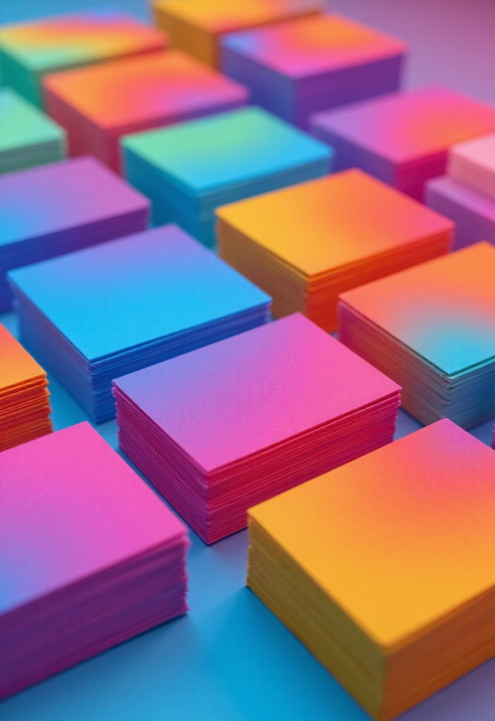 29 Creative Small Business Card Ideas for Branding - 16. Color Gradients