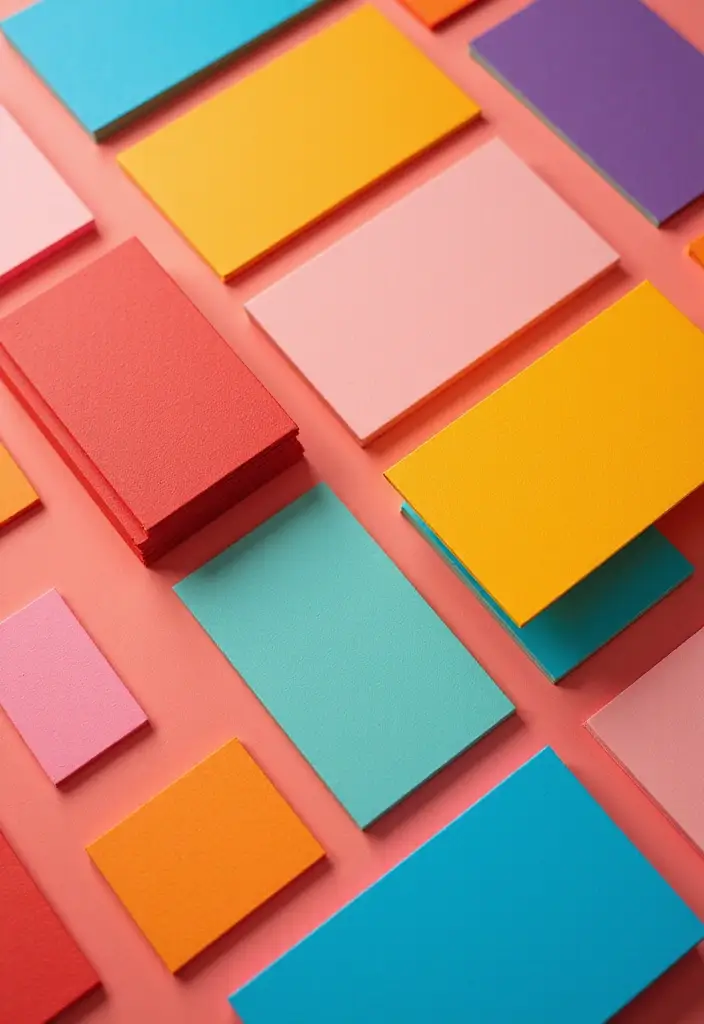 29 Creative Small Business Card Ideas for Branding - 19. Color Blocking