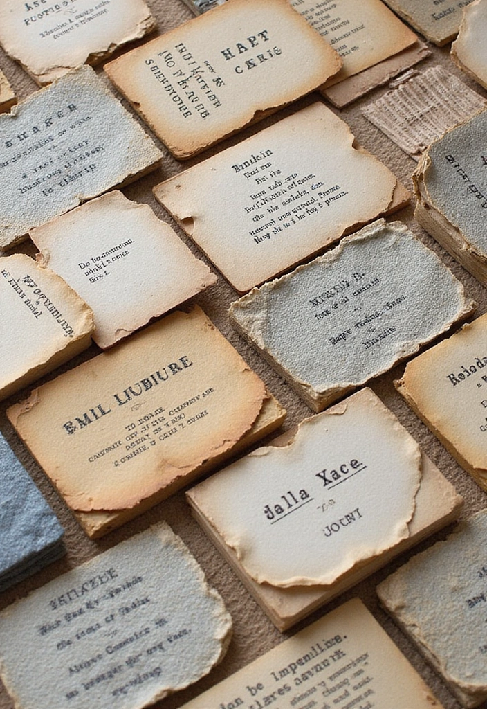 29 Creative Small Business Card Ideas for Branding - 5. Upcycled Materials