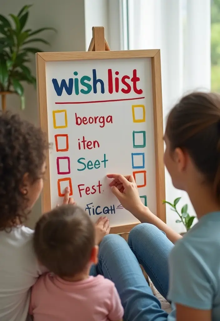 30+ Frugal Living Tips to Save More Every Month - 28. Create a Family Wishlist