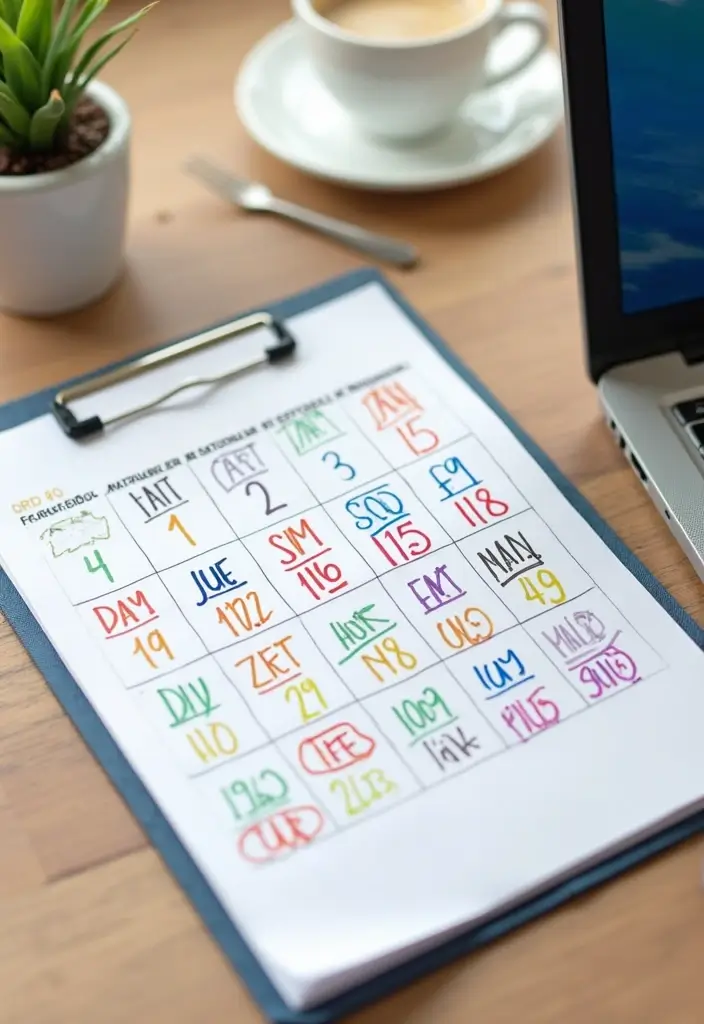 27 Monthly Bills Organization Ideas for a Stress-Free Budget - 7. Track Bill Due Dates with a Calendar